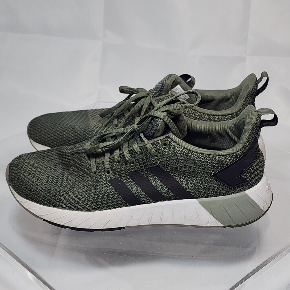 Adidas Questar BYD Base Green Men 10.5 Shoes Cloudfoam Mesh Sneakers B44813